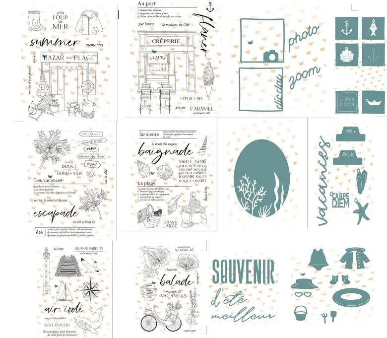 French words Transparent Clear Stamps for DIY Scrapbooking/Card Making Fun Decoration Supplies A0277