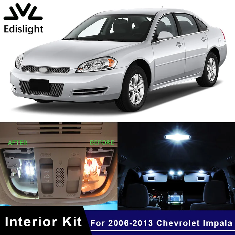 

13 шт., автомобильные лампы для багажника Chevrolet Impala 2006-2013