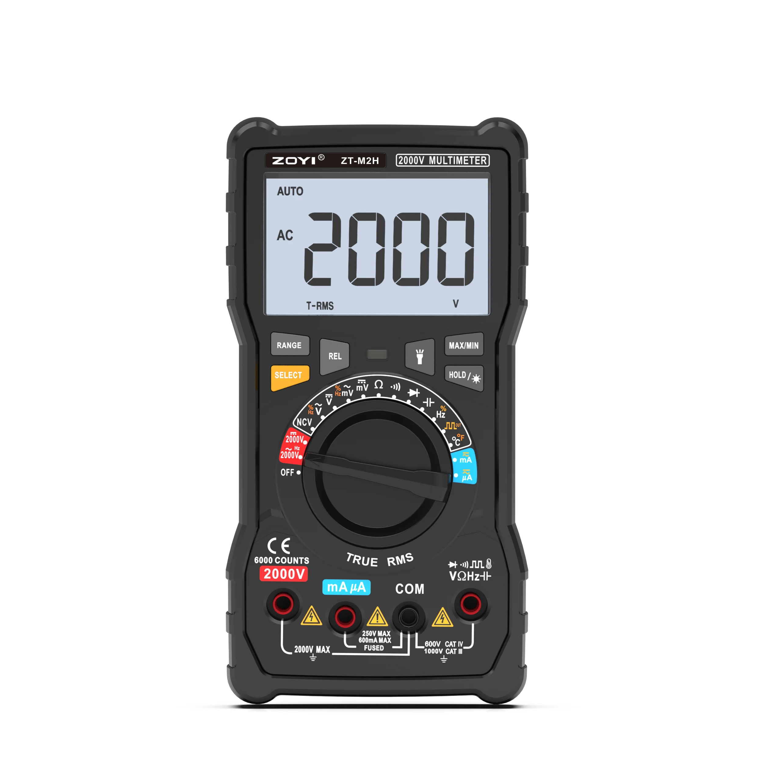 

ZOYIZT-M2H High-precision Digital Multimeter 2000V AC/DC Voltage Mining Photovoltaic 6000 Digital Display Multimeter