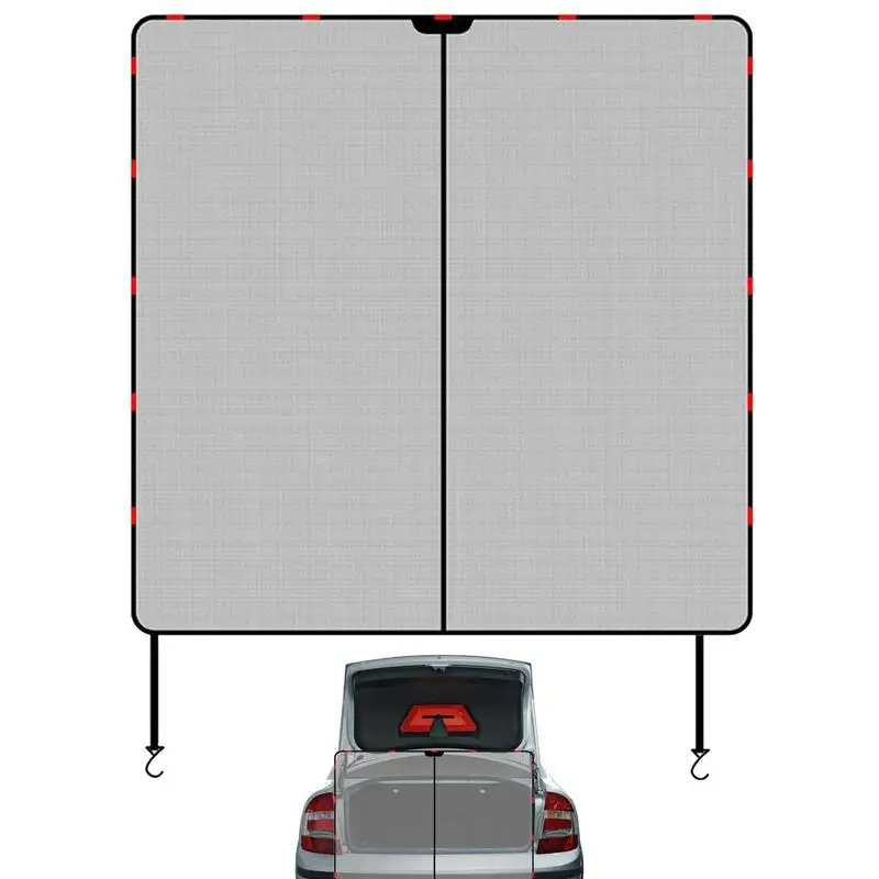 

Сетка для задней двери, магнитное крепление, сетка для задней двери автомобиля, высокая плотность, ледяной шелк, задняя сетка для багажника, защита конфиденциальности от комаров