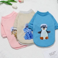 cartoon cute dog vest thickened fleece warm dog clothes puppy sweatshirt hoodie for chihuahua french bulldog pet clothing winter