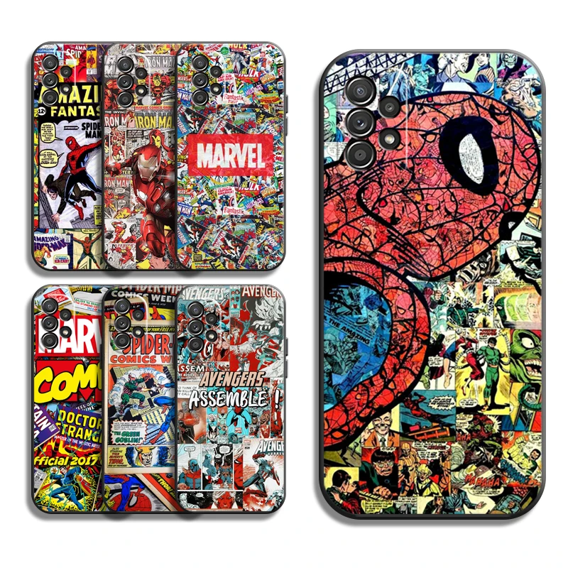 

Marvel Comics Logo Phone Cases For Samsung Galaxy S20 FE S20 Lite S8 Plus S9 Plus S10 S10E S10 Lite M11 M12 Funda Soft TPU
