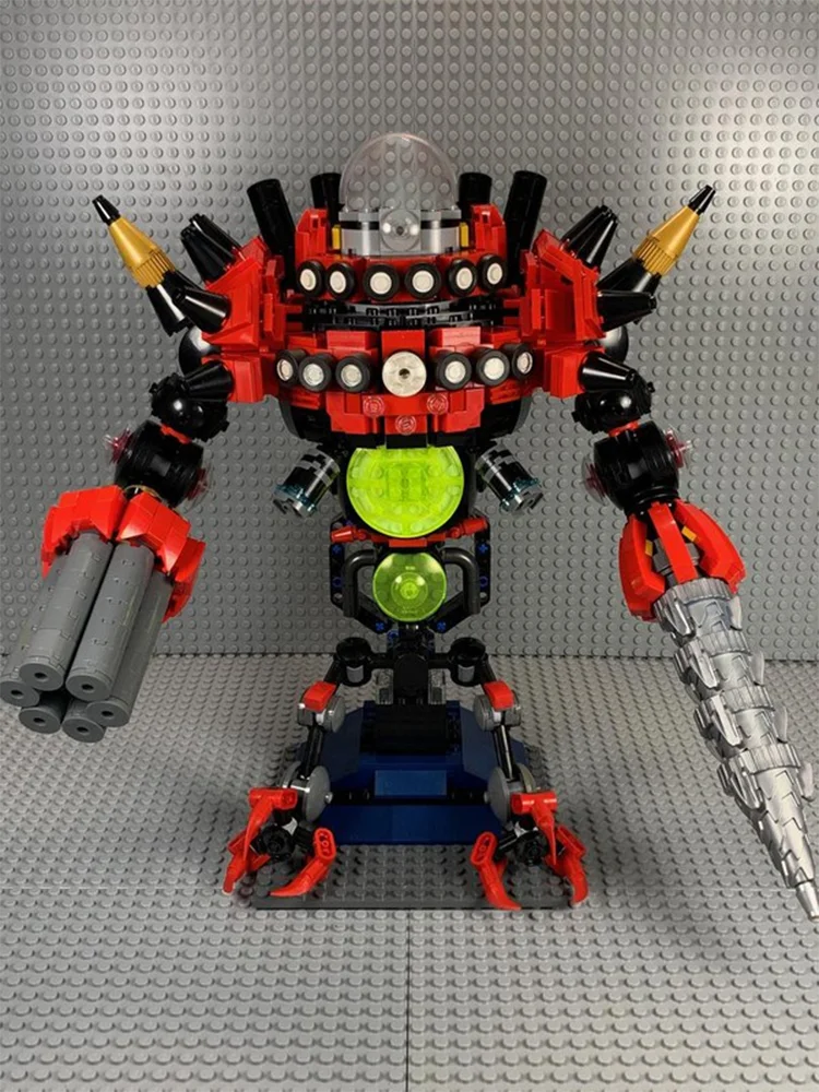 1458 шт., хит продаж, модель робота MOC Red Mecha, детали, модульные строительные блоки, детская сборка, дисплей, игрушки, фестиваль, подарок-сюрприз (art.: 3920d30355689) - 3920d30355689