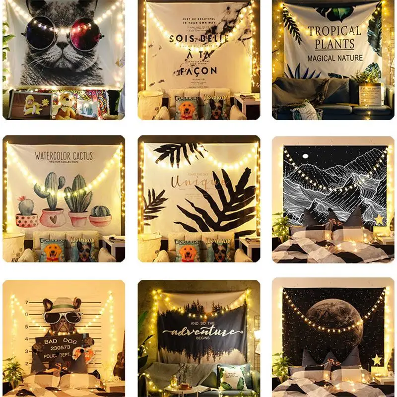 

Trendy Retro Square Tapestry Home Room Decor Aesthetics Decoration For Bedroom Walls Custom Personal Pattern Blanket Boho Style