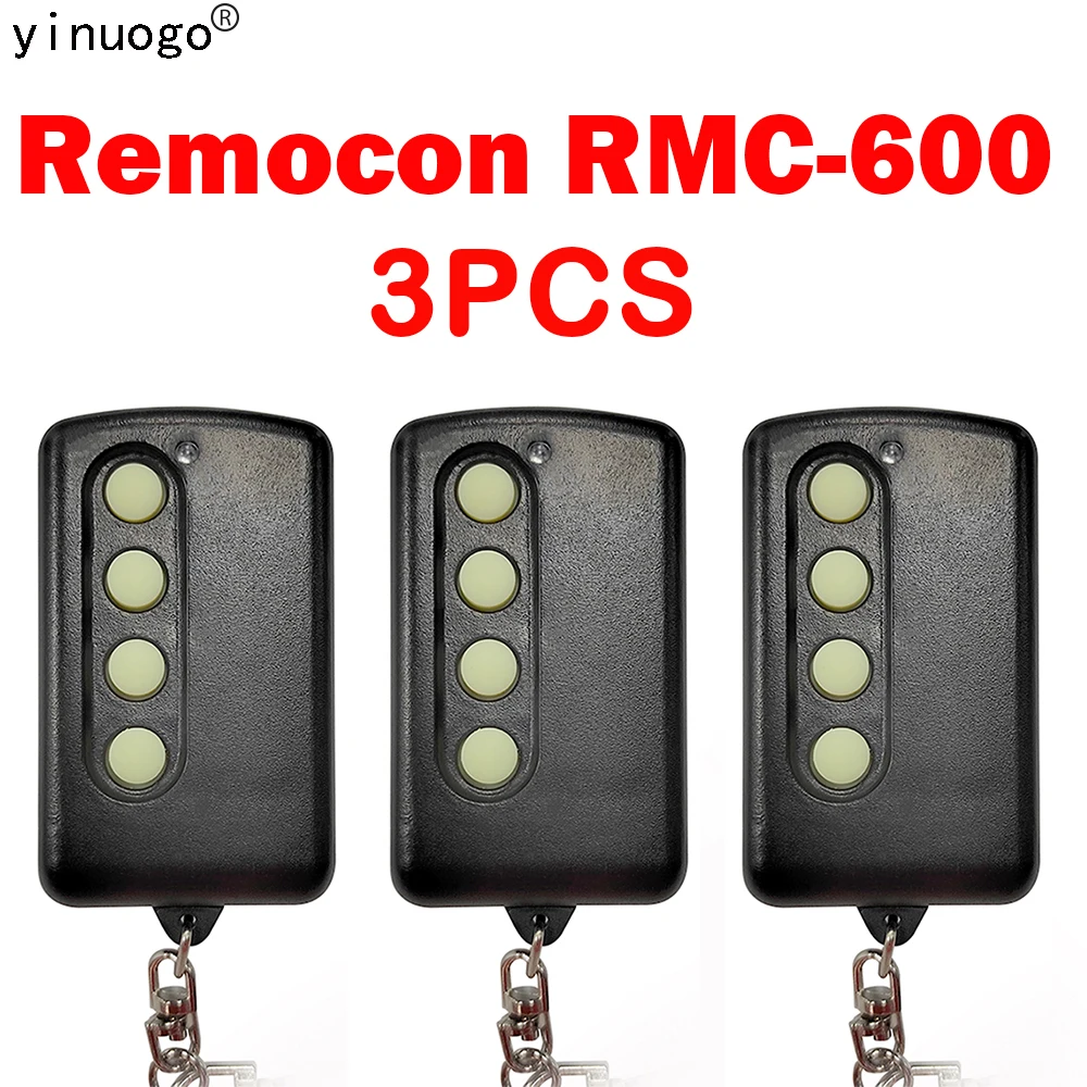 

3 шт. пульт дистанционного управления для гаражных ворот Remocon RMC600 Remocon RMC-600 280-450 МГц фиксированный код клон открывания гаражных ворот Дубликатор