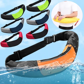 Inflatable Buoyancy Life Belt Portable Buoyancy Survival Suit 100N Buoyancy Life Belts Drifting Safety Life Belt for Swimming 1