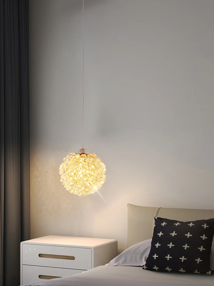 Скандинавский Хрустальный подвесной светильник роскошный для ресторана круглая