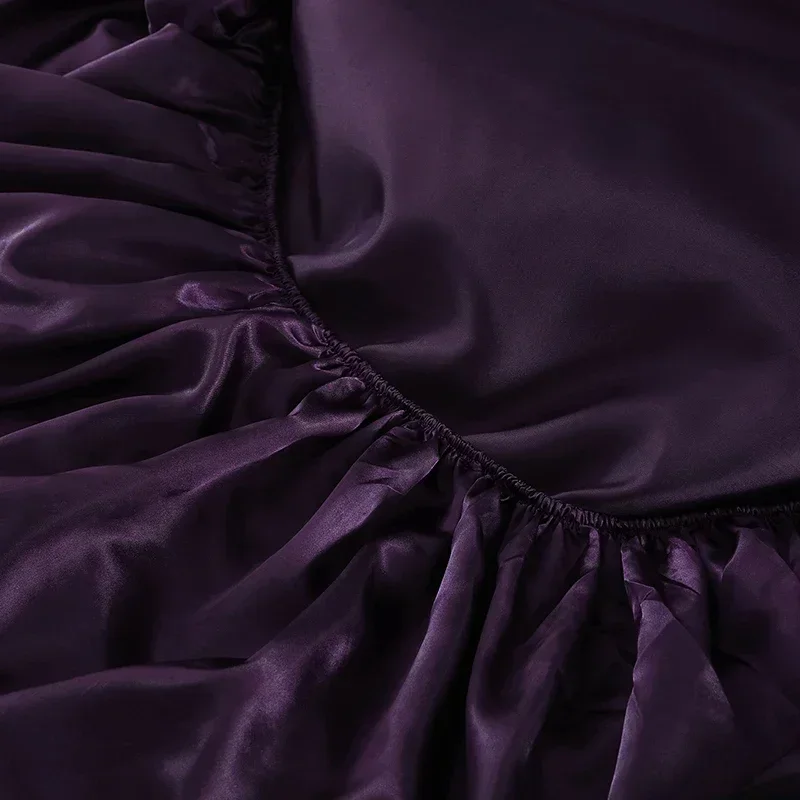 Новая атласная простыня в европейском стиле наматрасник из искусственного шелка