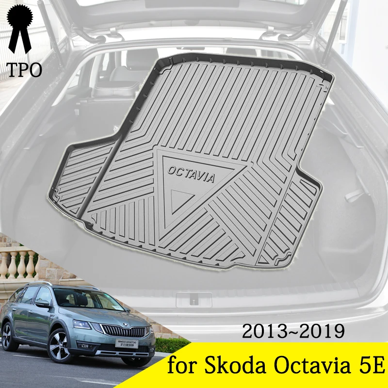 

Водонепроницаемый коврик для багажника Skoda Scout Octavia 3 A7 5E MK3 2013 ~ 2019 аксессуары защитный коврик для багажника автомобиля Защита от грязи 2015 2016 ...