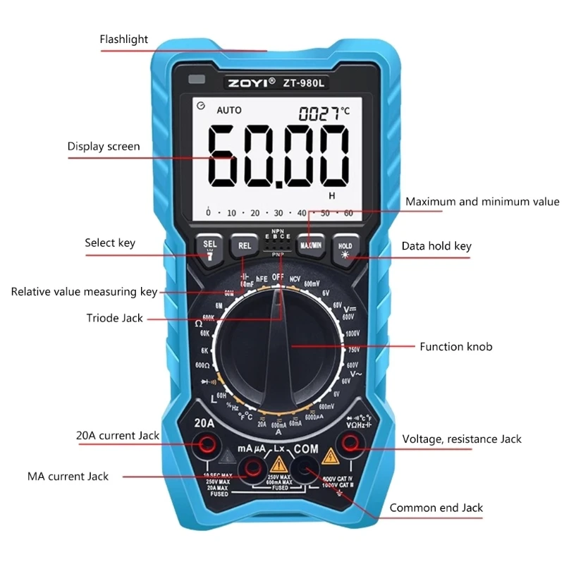 

6000 Count Transistor Automatic Tester for Measuring Battery Resistance