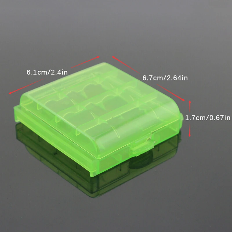 Colorful Plastic Battery Holder Case 4 AA AAA Hard Plastic Storage Box Cover For 14500 10440 Battery Organizer Container 5Color images - 6