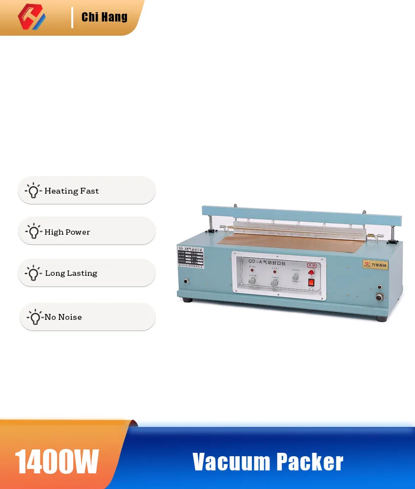 

QD-A800 Vacuum Packing Machine Food Vacuum Sealer Fast Heating Own Cutting Knife Bag Slot Vacuum Packer 1400W