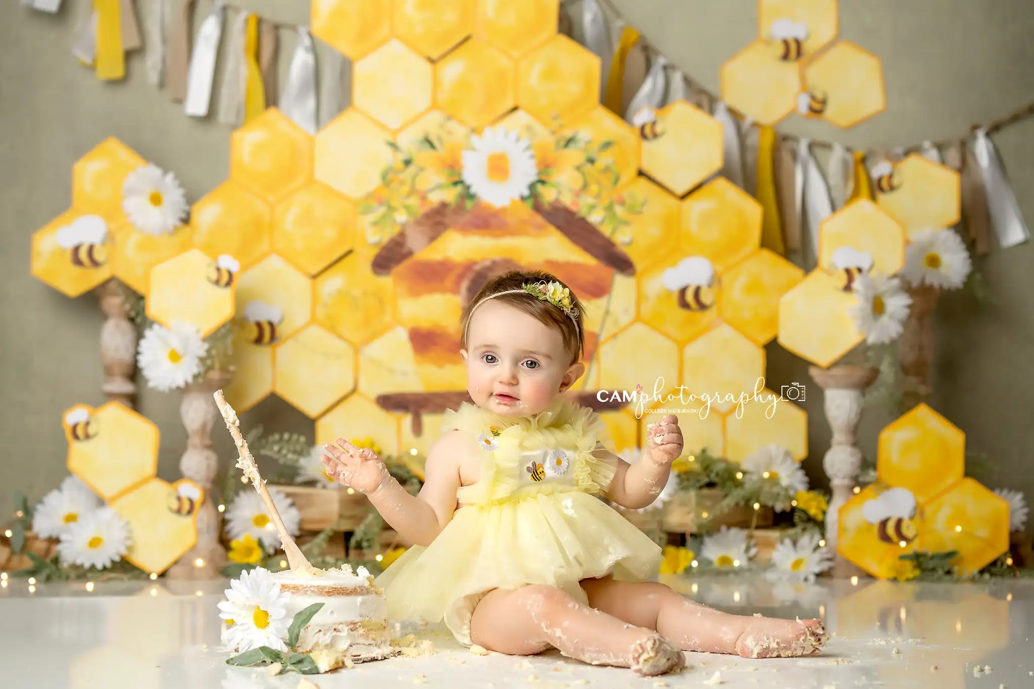 Фон для фотосъемки с изображением пчелы