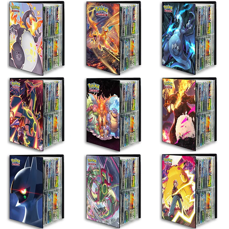 

240Pcs Holder Album Card Toys Collections Pokemon Cards Album Pokmon Charizard Cards Book Top Load List Binder For Children Gift