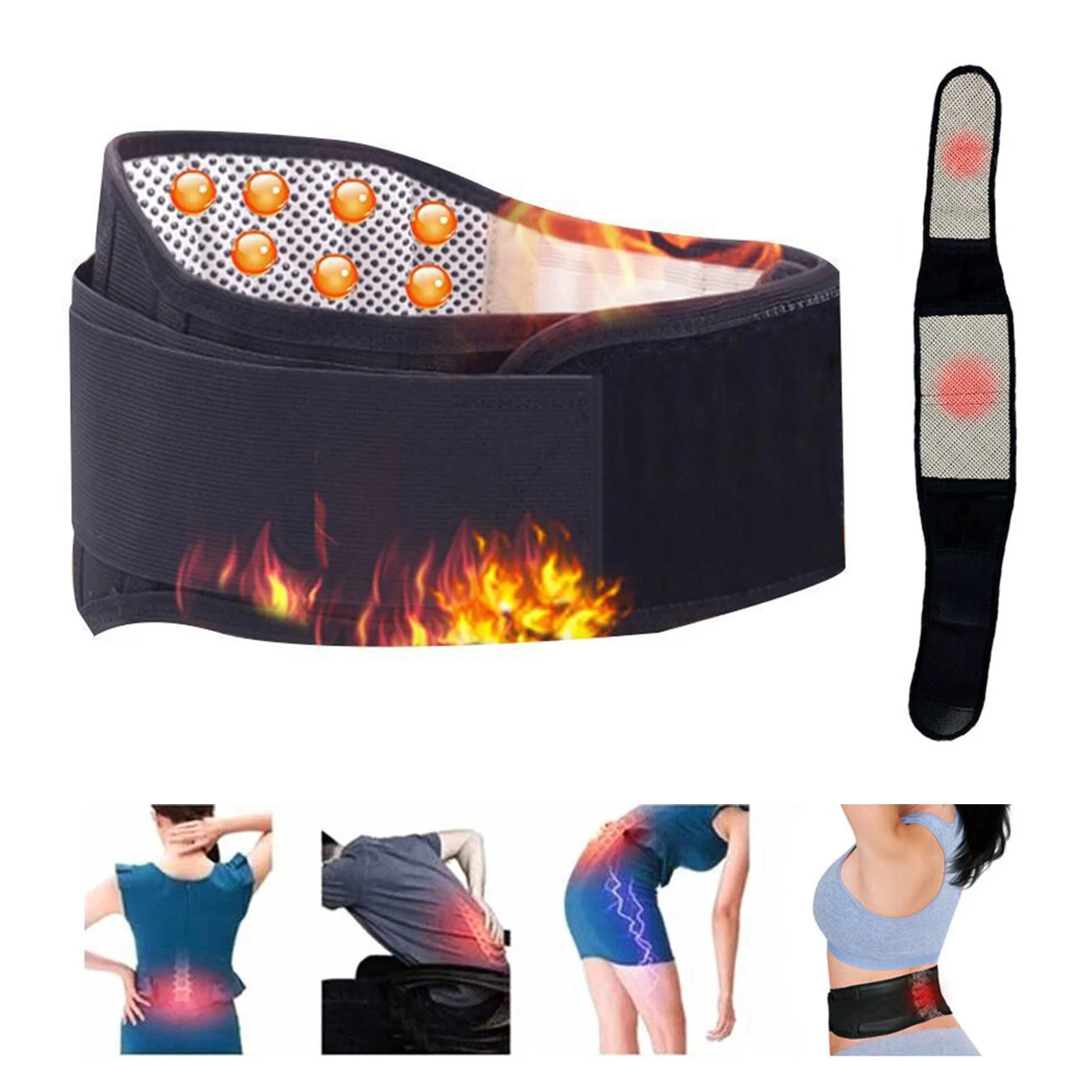 

Lower Back Brace Support Belt Therapy Waist Belt with Breathable Mesh for Arthritis Joint Pain Relief Injury Recovery