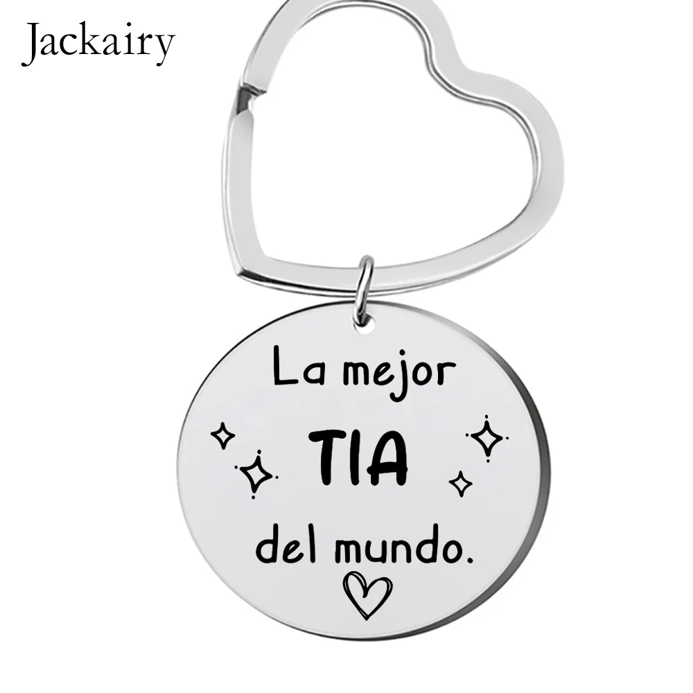 Брелок Jackairy &quotLa Mejor Tía Del Mundo" нержавеющая сталь