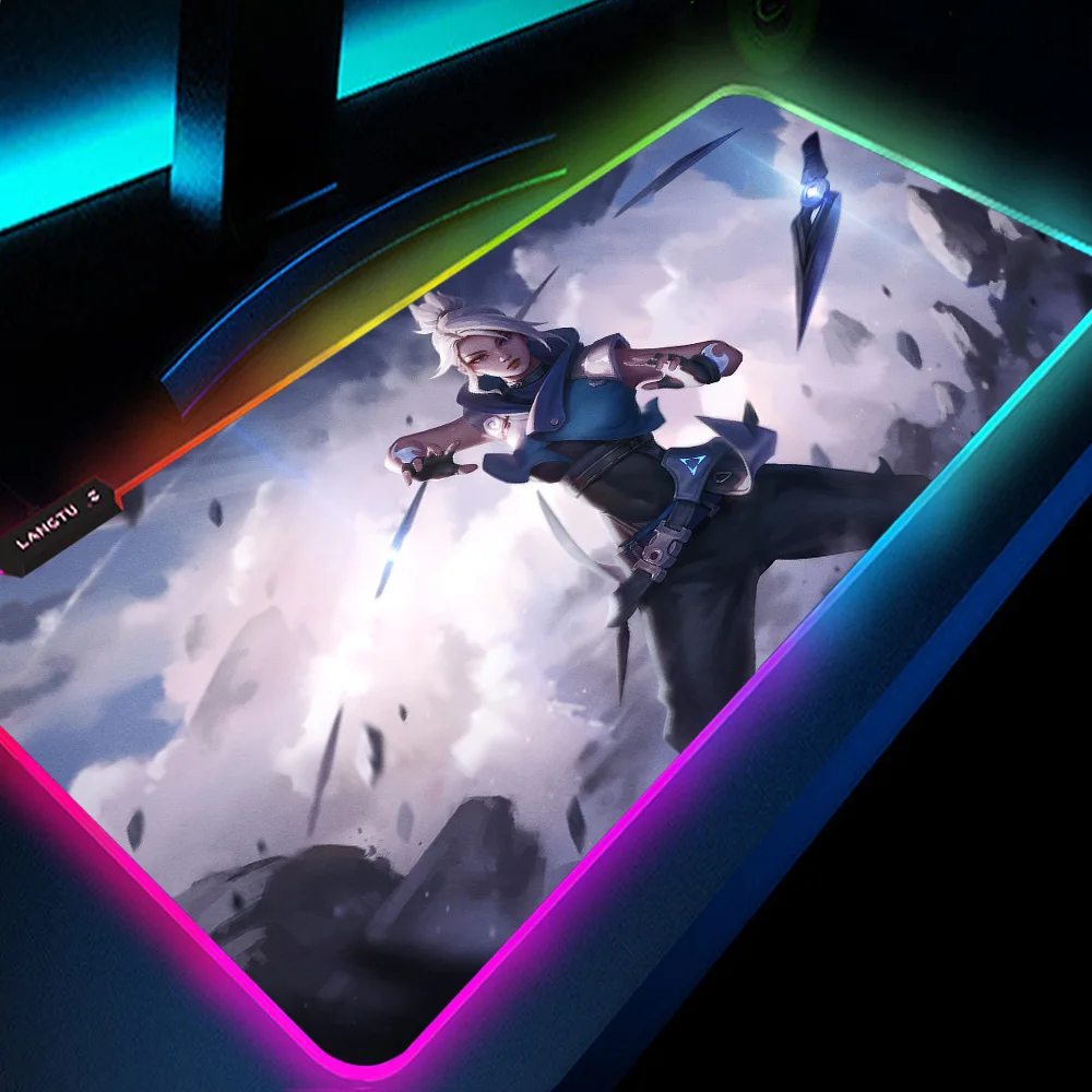 

Table Mat LED Mousepad Backlit Pc Gaming Luminous High Definition Valorant Mouse Mats RGB Pad Mouse Keyboard Pad Fantastic Pad