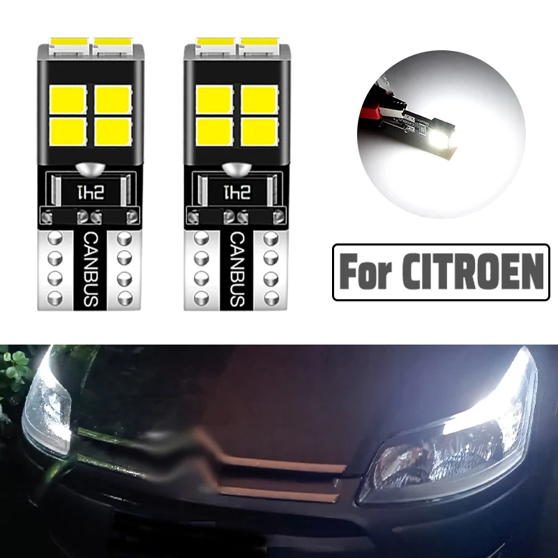 

2pcs LED Clearance Light Parking Bulb Lamp W5W T10 194 5W5 Canbus For Citroen Berlingo C1 C2 C3 Picasso C5 C6 C8 C4 Aircross DS3