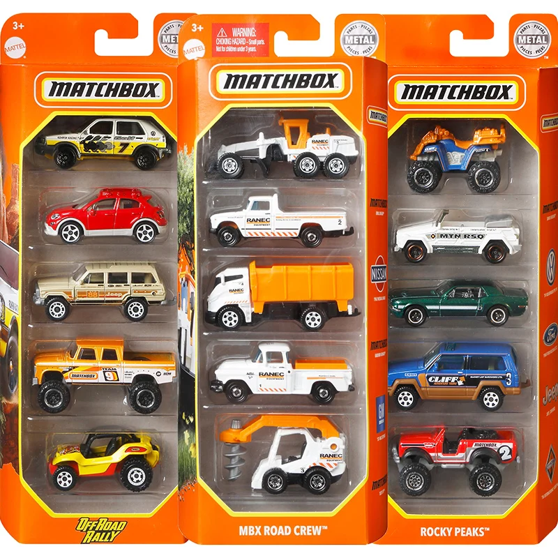 

Original Matchbox City Hero Transport Car Five Pack Diecast 1/64 Metal Model Car Toy Engineering Vehicle Kid Toys for Boys Gift