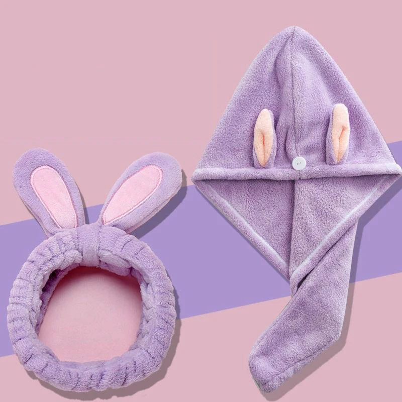 

Быстросохнущее полотенце для волос из микрофибры, набор для обертывания волос для женщин и девушек, плотное быстросохнущее полотенце для в...