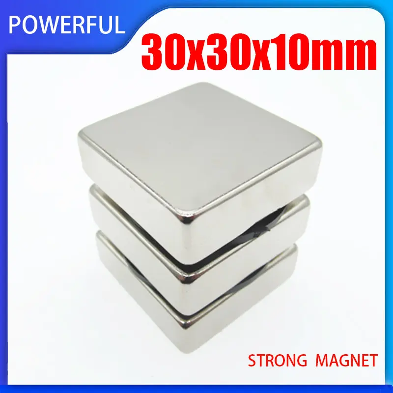 

1~10PCS 30x30x10mm Strong Block Magnets N35 Permanent Magnets 30mm x 30mm x 10mm Rectangular Rare Earth Neodymium Magnet