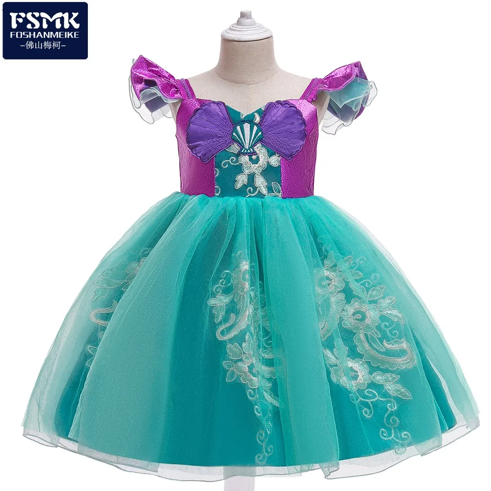 

Girl Elsa Anna Dress Up Children Belle Snow White Jasmine Sofia Sleeping Beauty Fancy Halloween Costume Party Princess Clothes