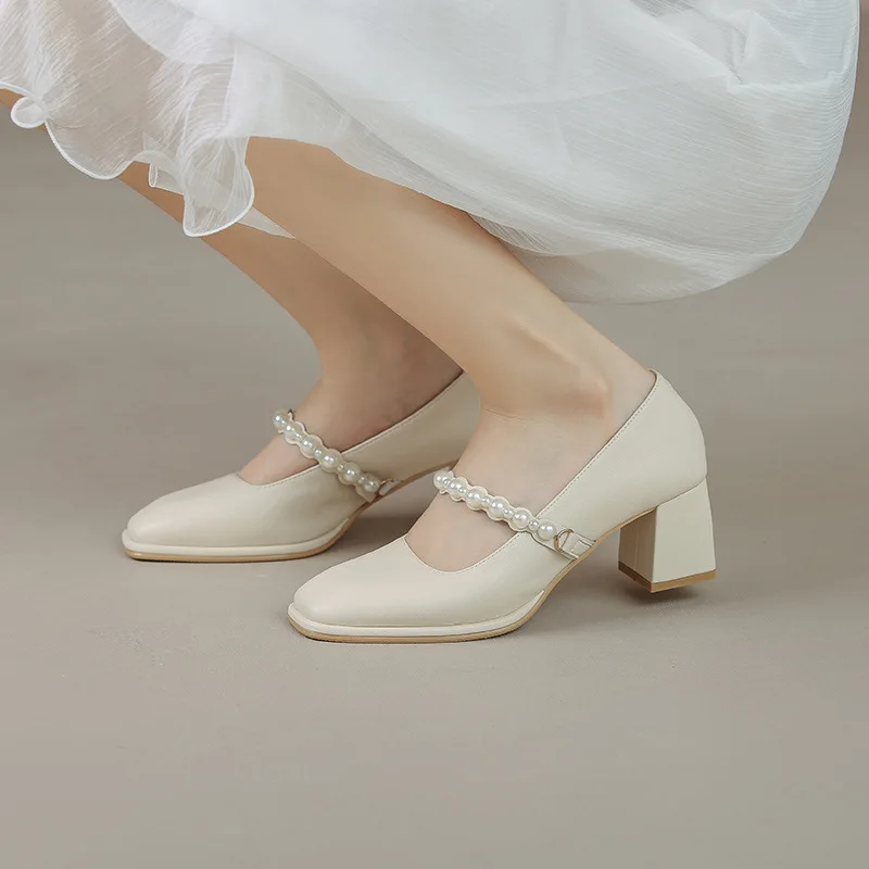 Ladies Pumps Women's Soft Leather 
