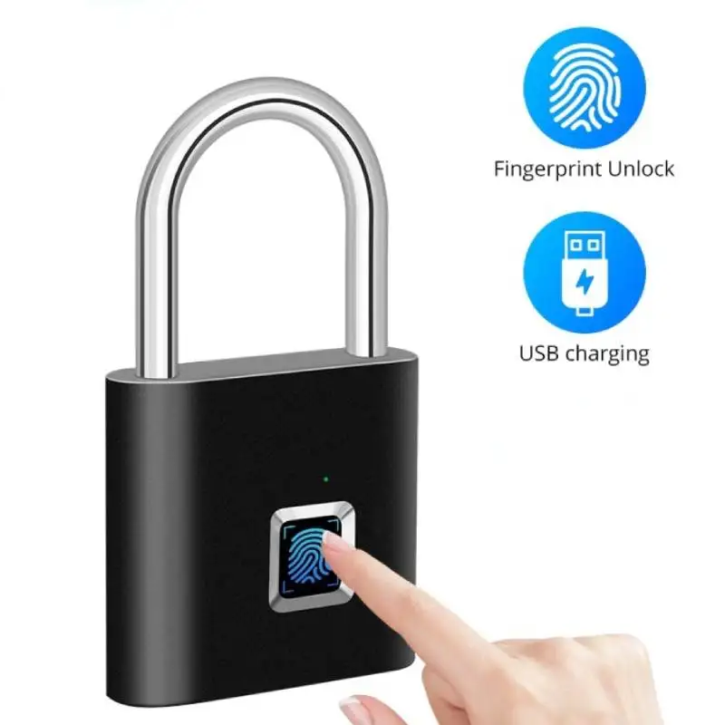 

Youpin Keyless USB Charging Fingerprint Lock Smart Padlock door lock 0.1sec Unlock Portable Anti-theft Fingerprint Padlock Zinc