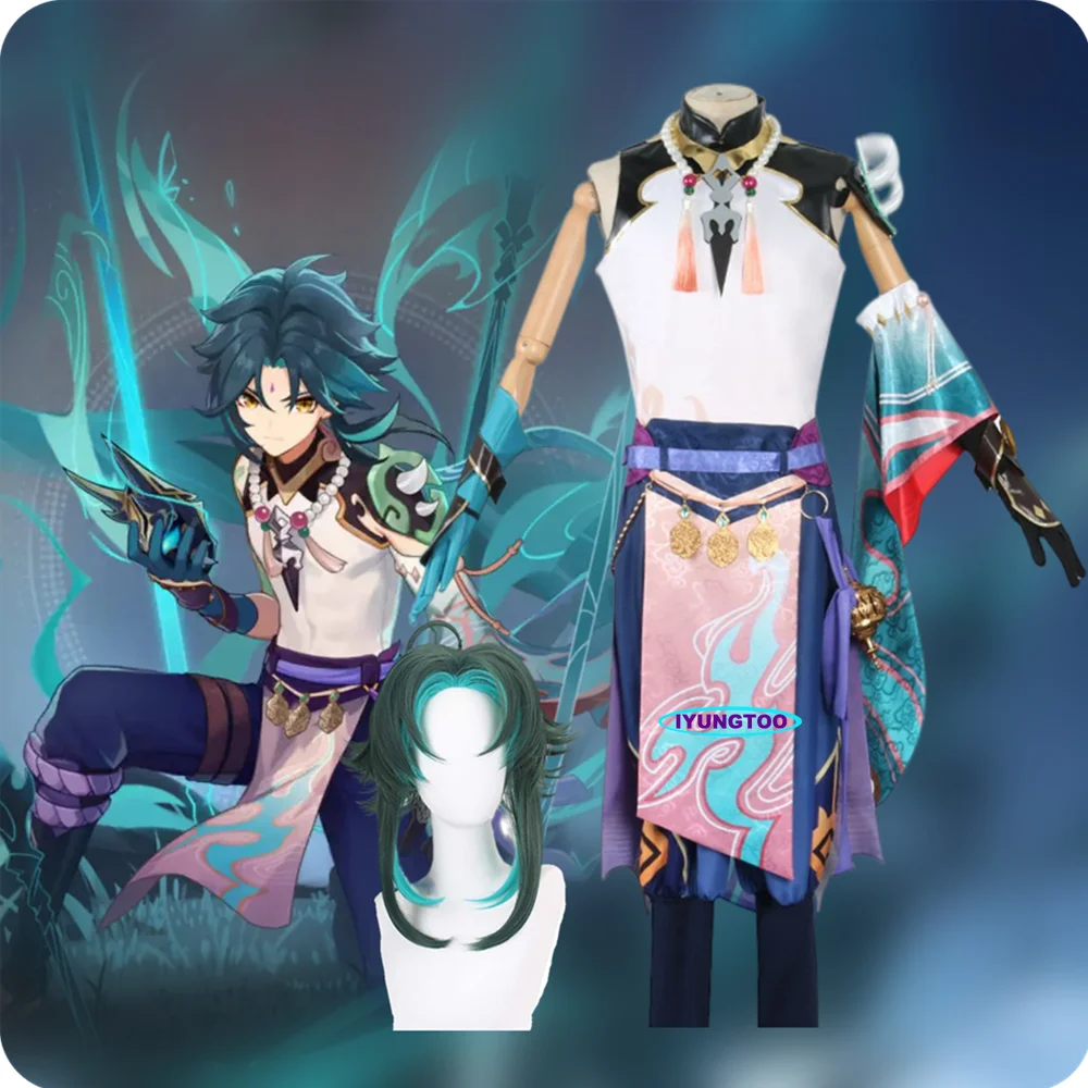 

Костюм для косплея Xiao Game Genshin Impact, аниме одежда Xiao