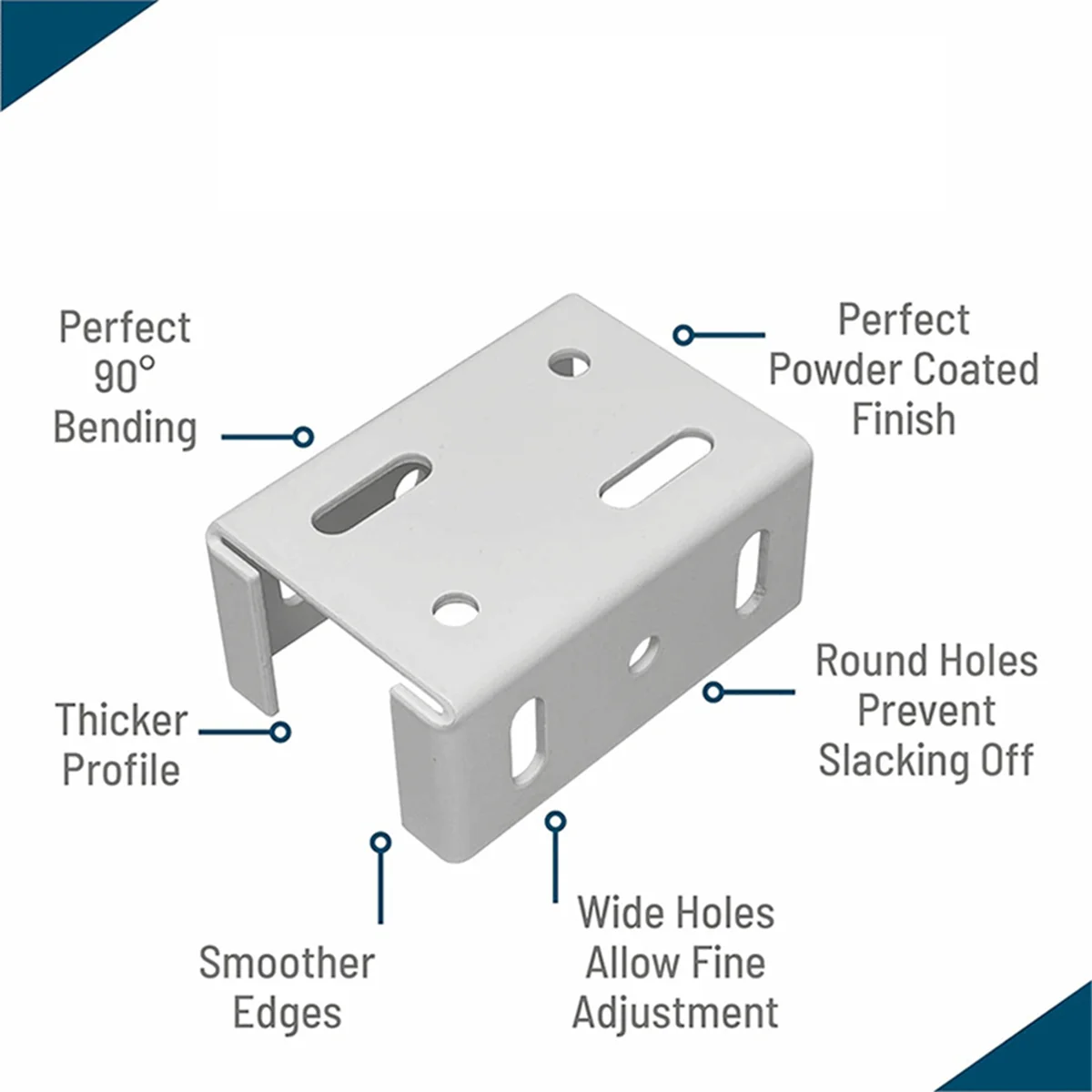 Комплект кронштейнов для тяжелых условий эксплуатации на 2-3/4 дюйма белый