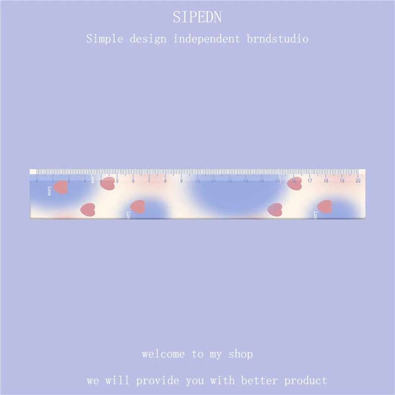 

Blue Halo Dyed Love Acrylic 20cm Original Kawaii Accessories School Supplies Items Stationery Cute Korean Drafting Office