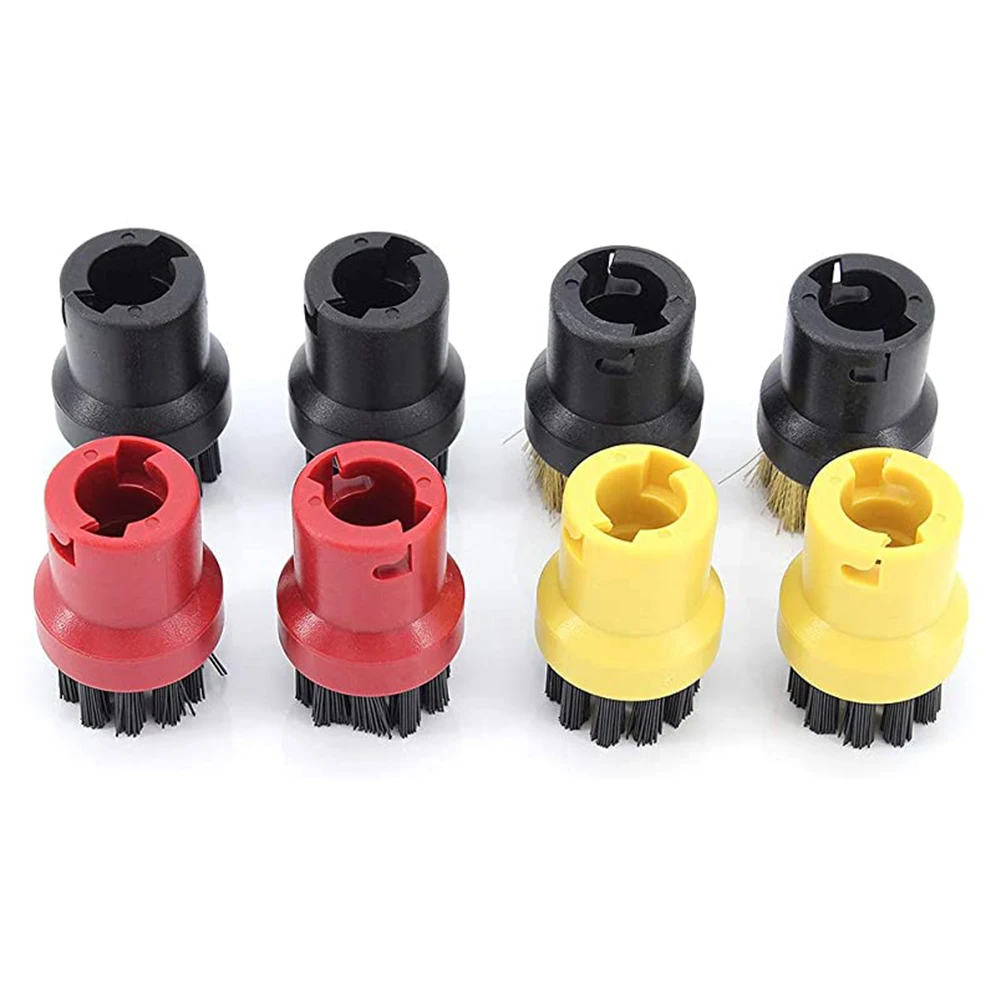 

8Pcs Small Round Brush Brush Nozzle For Karcher Steam Cleaner SC1 SC2 SC3 SC4 SC5 Brushes Household Cleaning Tool Accessories