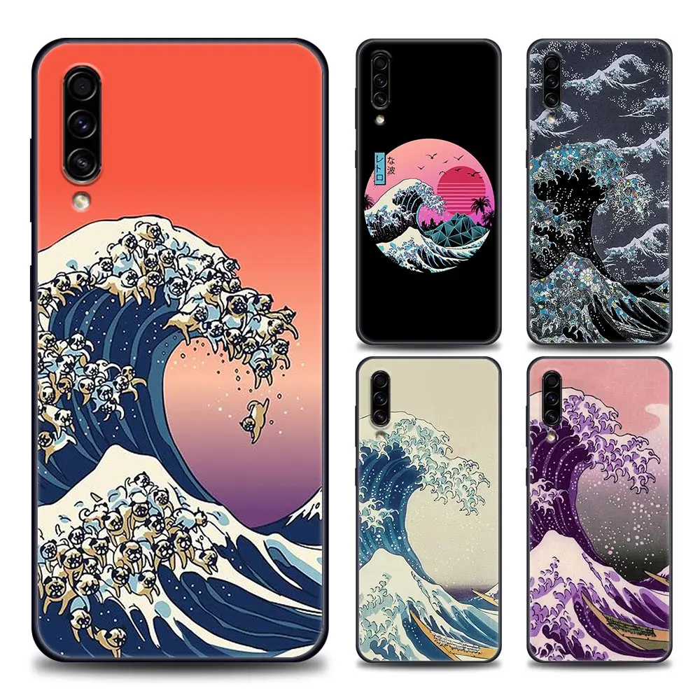 

Phone Case for Samsung A10 e S A20 A30 A30s A40 A50 A60 A70 A80 A90 5G A7 A8 2018 Soft Silicone The Big Wave of kanagawae
