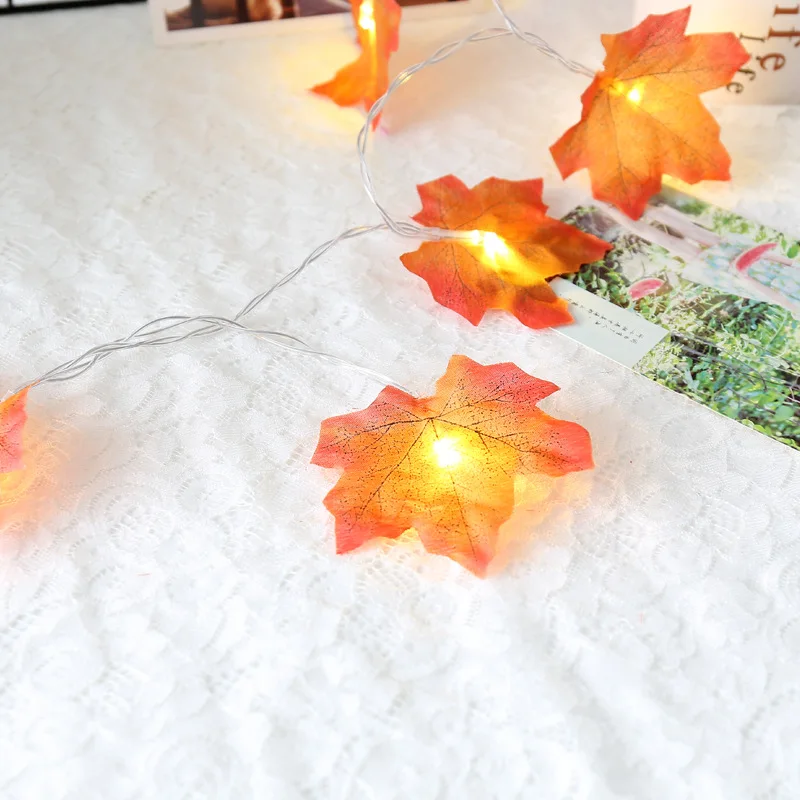 

Indoor and Outdoor LED Maple Lamp String Restaurant Bedroom Decoration Wedding Arrangement LED Maple Lamp String
