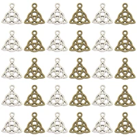 wholesale 20pcs two color celtic knot charms alloy metal vintage pendants for diy jewelry necklace bracelet making supplies
