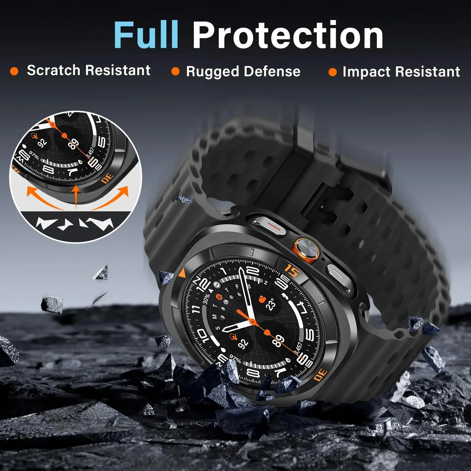 Фото Металлический чехол для Samsung Galaxy Watch Ultra 2025 47 мм, аксессуары, защитный чехол из сплава с жесткой рамкой для Samsung Galaxy Watch 7 Ultra №5