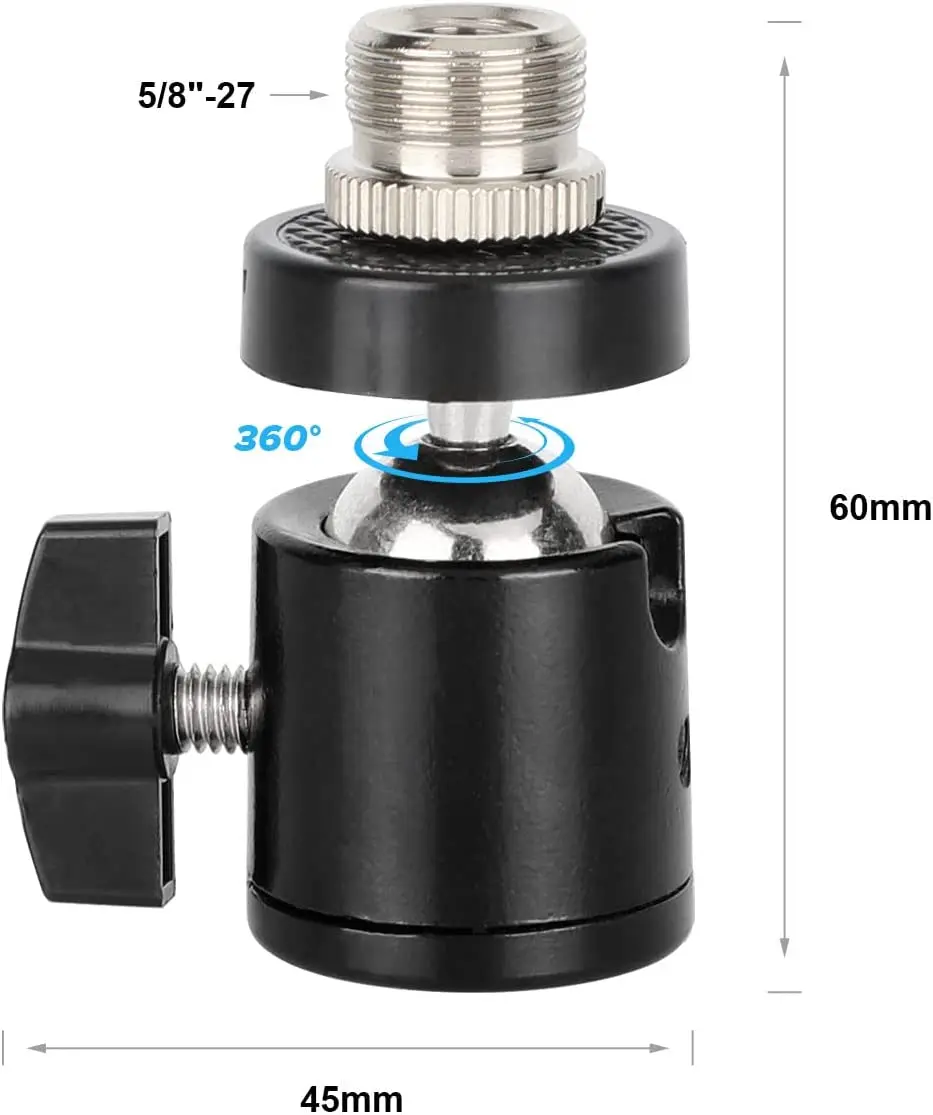 

Шариковая мини-головка, с винтовым креплением 1/4 "-27/2/8"-16/2/8 "-20 для микрофона и камеры, аксессуары «сделай сам», новый дизайн