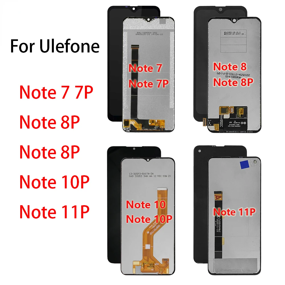 

For Ulefone Note 7P LCD Display Touch Screen Digitizer Assembly For Ulefone Note 8P 9P 10P Note 11P LCD Display Pantalla Repair