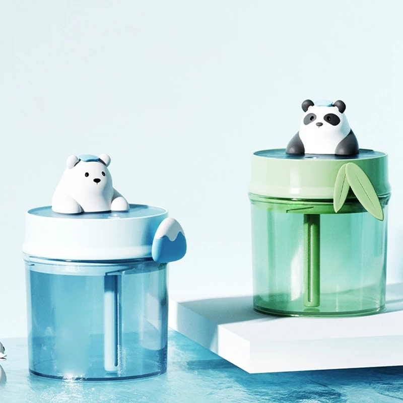 

Hot Spring Bear Bathtub High Capacity Air Humidifier USB Maker Atomizer Mute Ultrasonic Humidificador For Kids Gift Blue