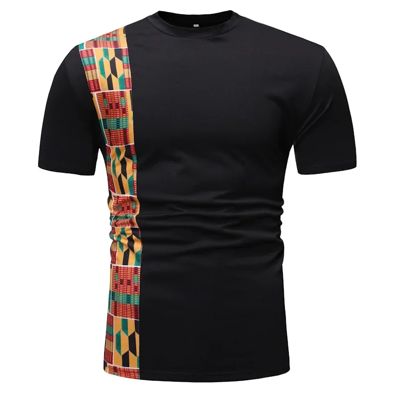 Модная африканская футболка Kente для мужчин топы в Гане анкарская с