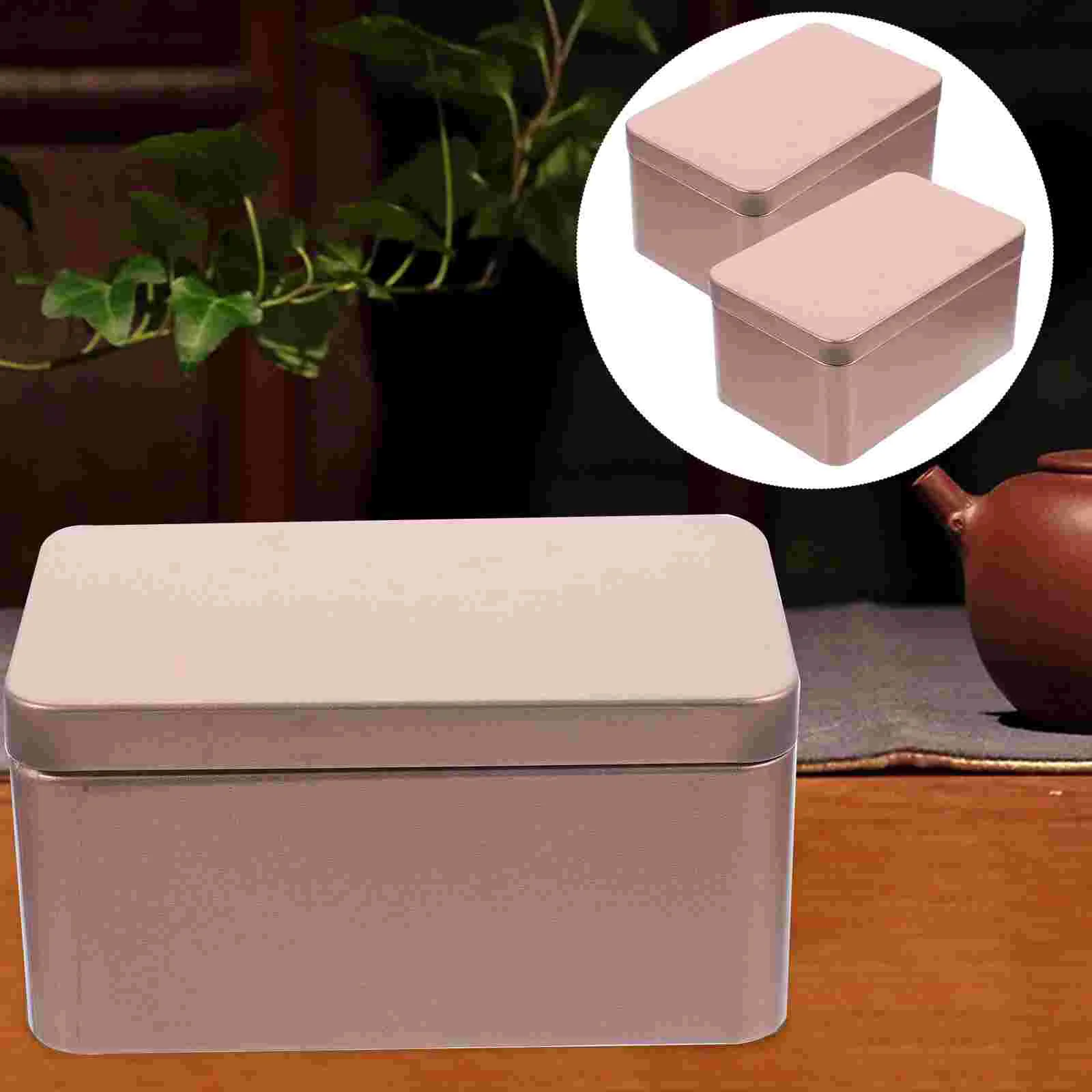 

Tea Tin Tins Box Metal Storage Container Cookieemptycandycoffee Lids Containers Tinplate Gift Organizer Jar Loose Canlid