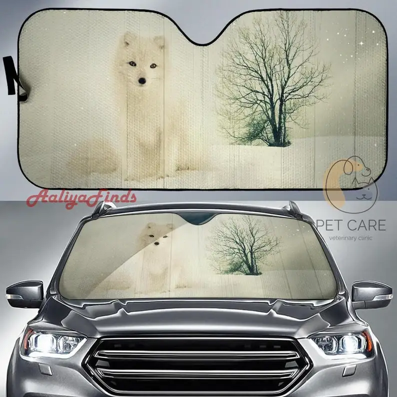 

Солнцезащитный козырек для автомобиля Arctic Fox Fuchs Snow Winter Hd, идея для подарка, 2022