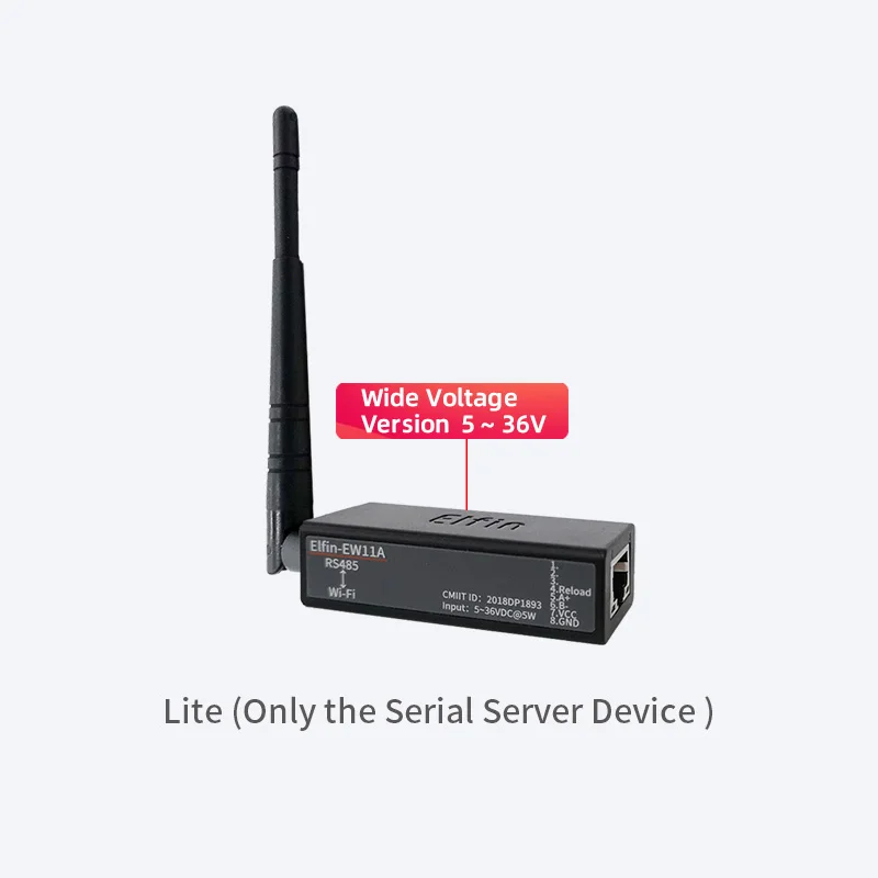 Elfin-EW11A последовательный порт RS485 в WiFi Поддержка сервера TCP/IP Telnet Modbus TCP протокол IOT