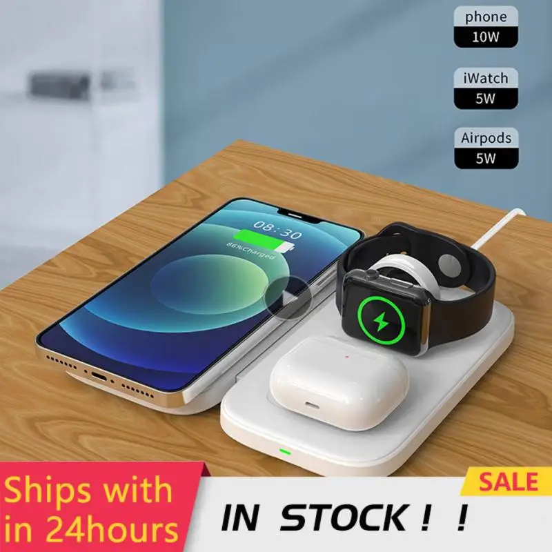 

15W Fast Wireless Charger Stand For IPhone Android Watch 3 In 1 Foldable Multifunctional Charging Dock Station 2022 Charger
