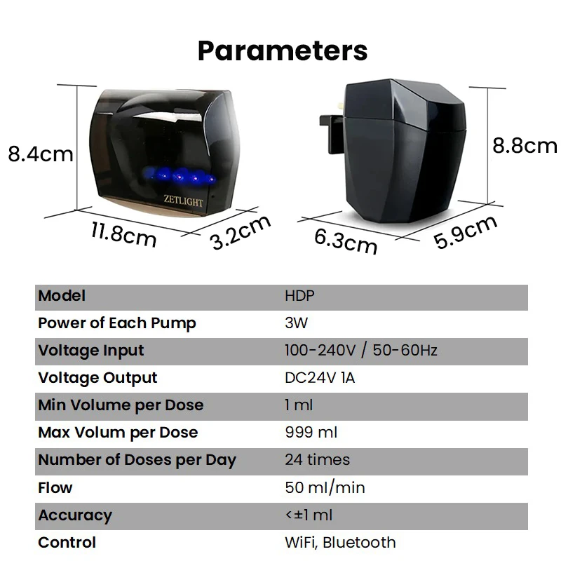 ZETLIGHT HDP WiFi Bluetooth Калибровка Высокая точность подвесной дозирующий насос для морского аквариума для морского рифового аквариума (art.: 3920cfcce8ea3) - 3920cfcce8ea3