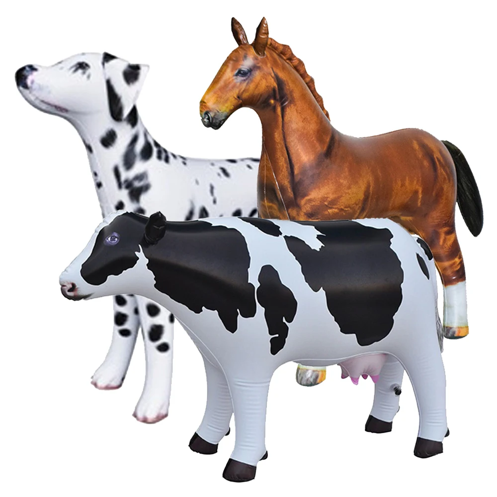 36inch Farm Cow Inflatable Animal Balloon Horse Shepherd Dog Party Decoration Stuffed Animal PVC Inflatable Pool Party Toy