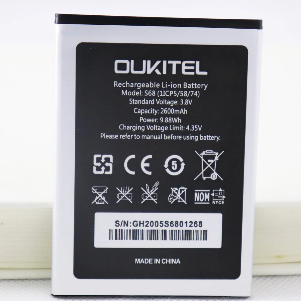 Оригинальный аккумулятор 2022 мАч для OUKITEL S68 / C16 Pro мобильный телефон 2600 год |