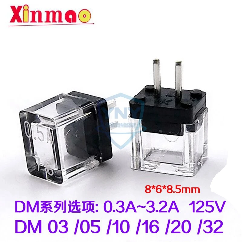 Предохранитель Dadong dm03 / dm05 10 DM16 DM20 DM32 3 2 А 125 в серии DM прозрачного цвета - купить по