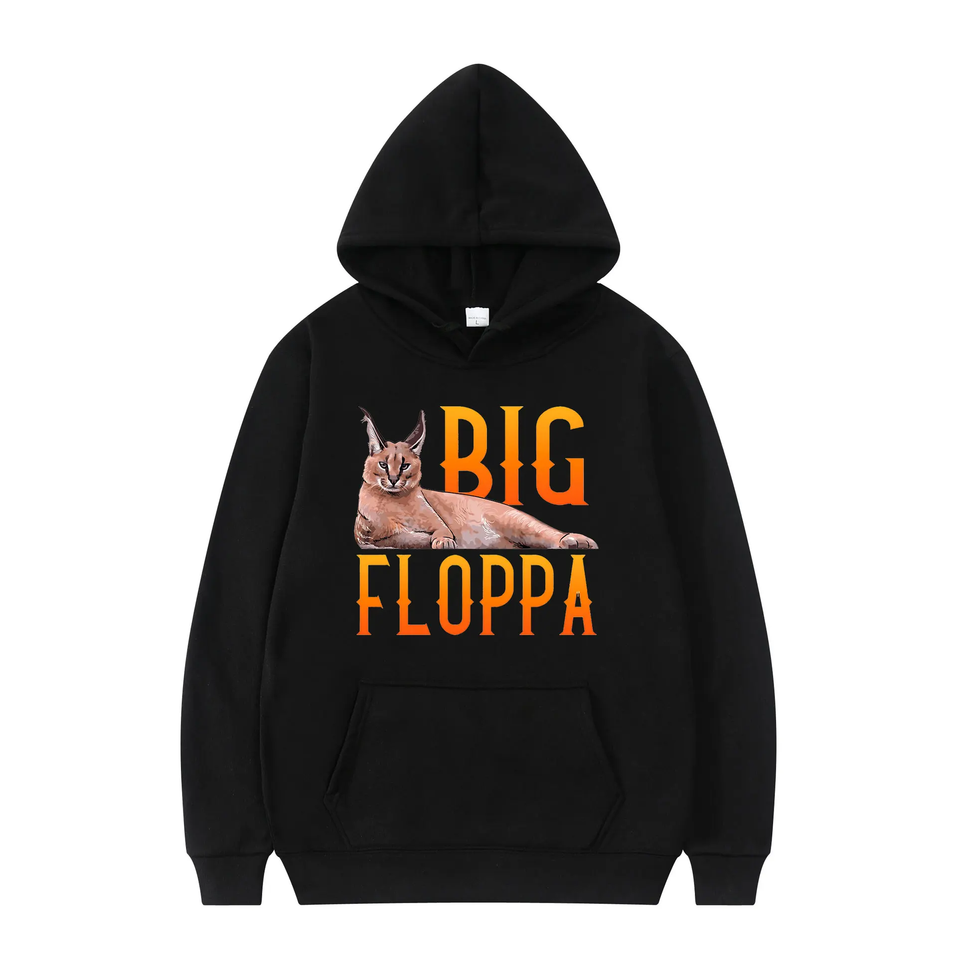 

Парная одежда, большой мем Floppa, милый рисунок кота из Каракала, Высококачественная хлопковая толстовка с капюшоном, Модная стильная одежда, ...