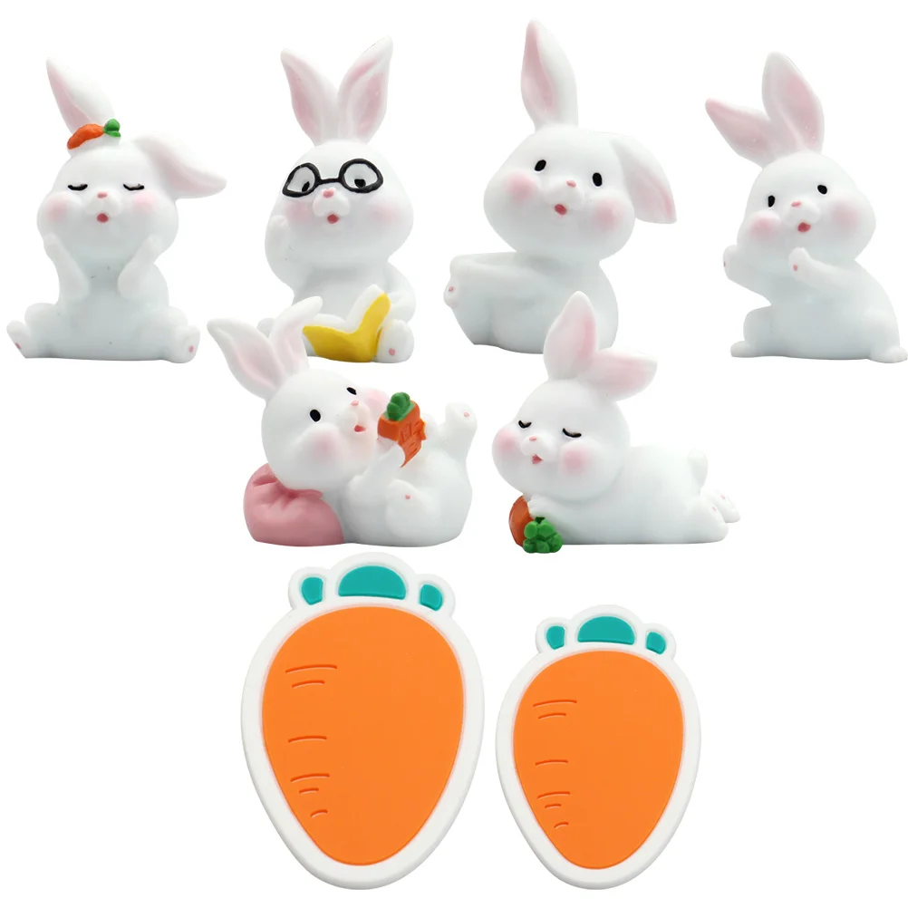 

Rabbit Bunny Decoration Miniature Micro Mini Lucky Statues Toys Animals Toyeaster Figurines Desktop Landscapetabletop Year